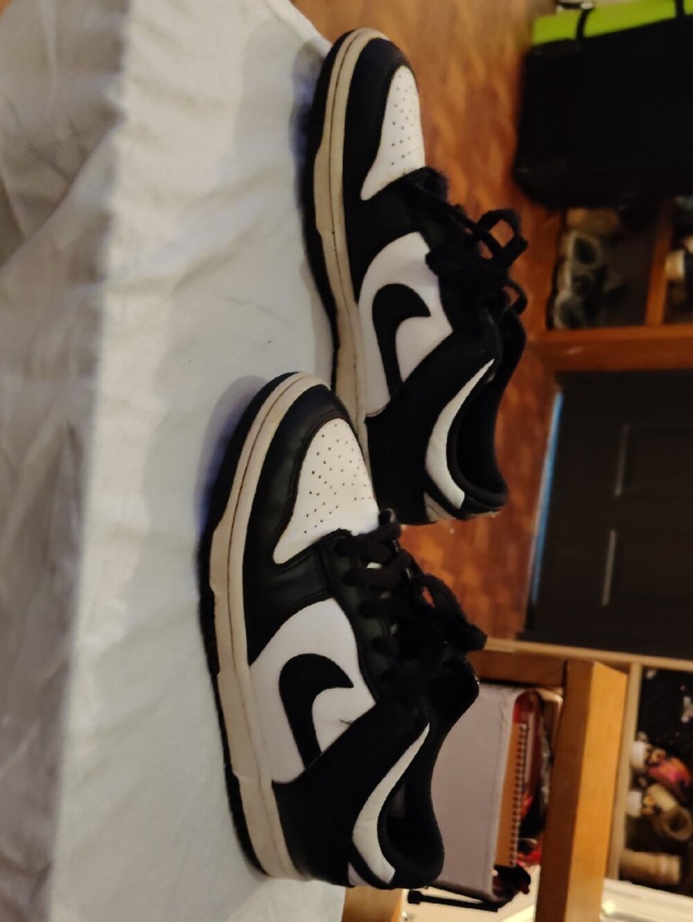 Nike Black and White Low-Top Sneakers with Swoosh - Picture 3 of 7
